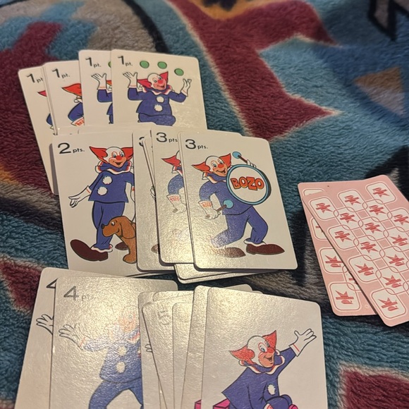 Bozo The Clown Educational Card Game Larry Harmon Vintage 1972 Gifts Flaws Wear - Picture 6 of 8